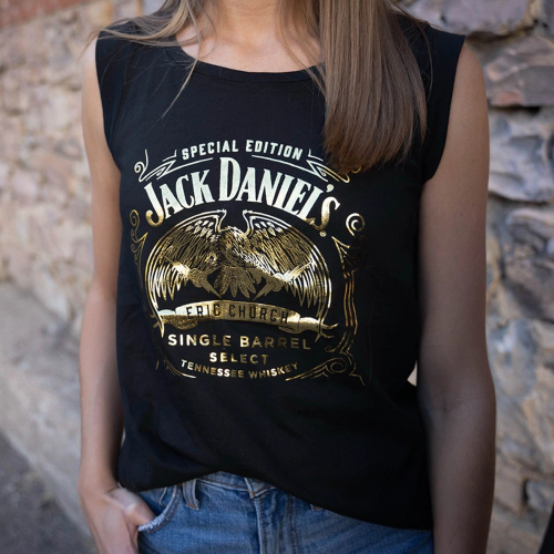 Jack Daniels Single Barrel Select Tennessee Whiskey Gold Tank Top - By ImageSeller Merch Experts
