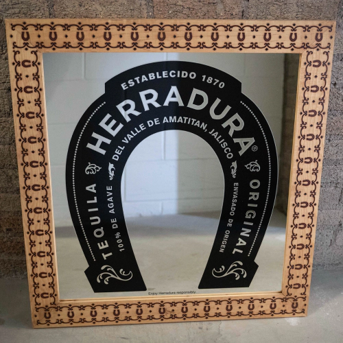 Herradura Tequila Glass & Wood Sign - By ImageSeller Merch Experts